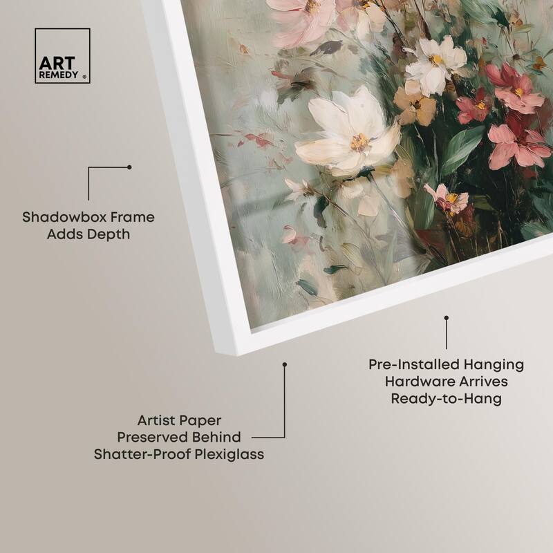 Vintage White Whispers Shadowbox by Art Remedy