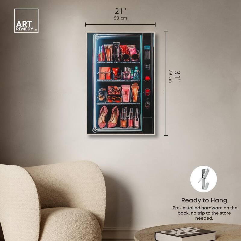 Fashion Vending Machine Canvas by Art Remedy