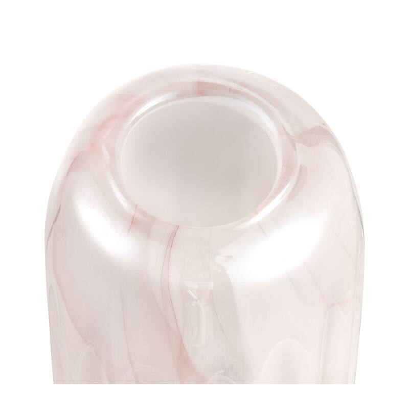 Elk Home Amplitude Marbled Pink Glass 6 Inch Wide Vase