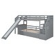 preview thumbnail 5 of 22, Twin over Twin Bunk Bed with Slide and Desk