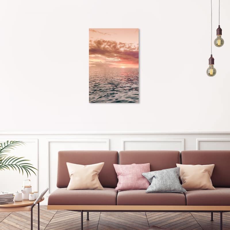 Wynwood Studio Canvas Nature and Landscape Terrestrial Sea Orange and Nautical & Coastal Wall Art Canvas Print - 30 x 20