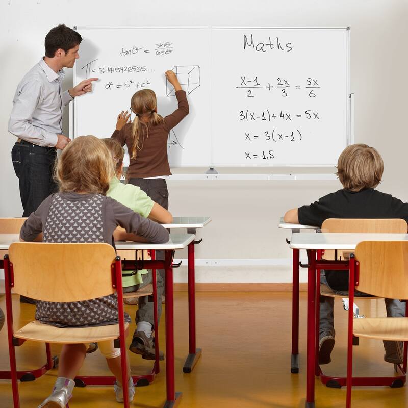 Gymax 72'' x 36'' Double-Sided Magnetic Whiteboard w/ Stand & Aluminum