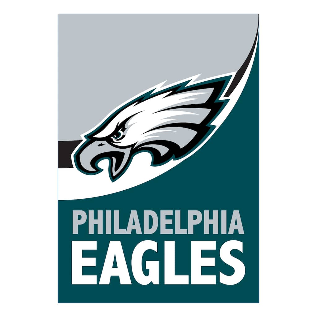 Philadelphia Eagles Burlap Flag House Size