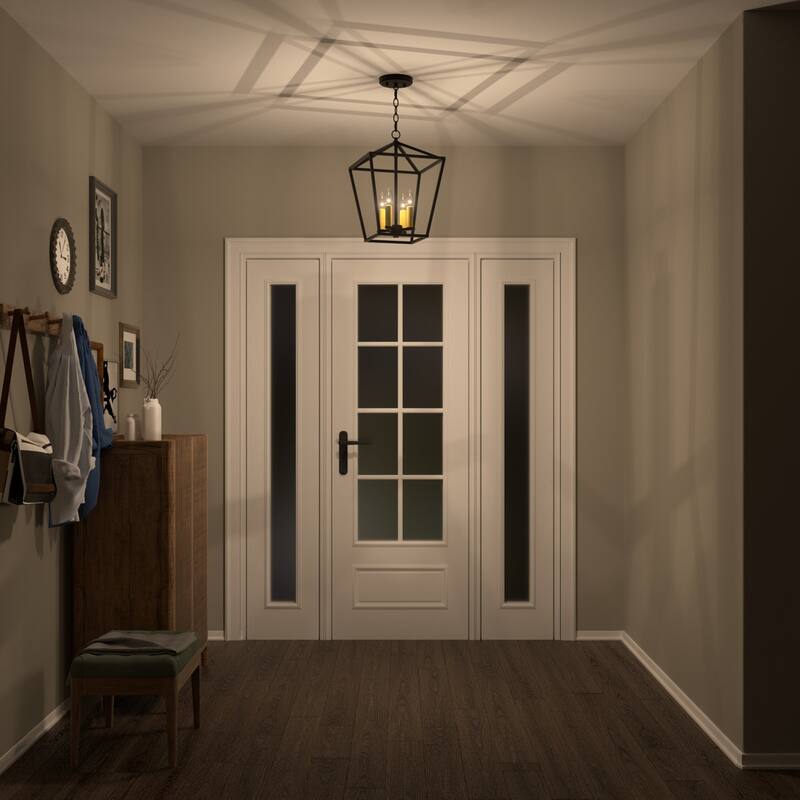 Finnick 4-light Modern Farmhouse Lantern Kitchen Island Pendant with UL Certified