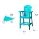 preview thumbnail 31 of 29, Rustic 2 Pieces Adirondack Chair Outdoor Barstools with Connecting Tray and Umbrella Hole