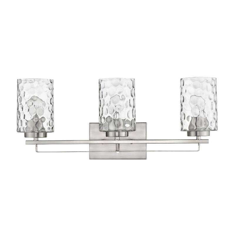 120 Voltage Transitional Flush Mount Vanity Light with Clear Glass Shade and Dimmable Hardwired Fixture