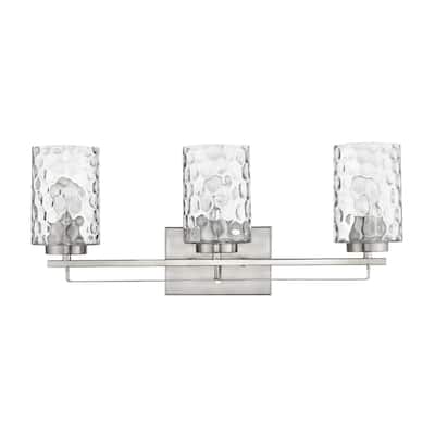 120 Voltage Transitional Flush Mount Vanity Light with Clear Glass Shade and Dimmable Hardwired Fixture