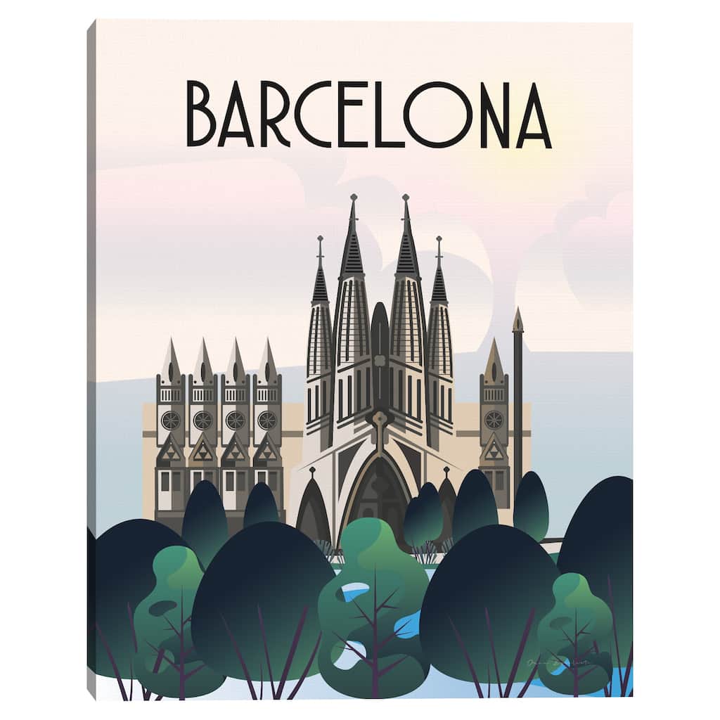 Barcelona by Omar Escalante Canvas Art Print