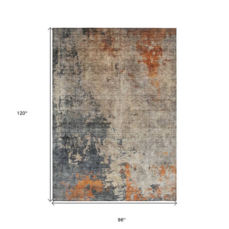 HomeRoots Abstract Transitional Rectangle Outdoor Rug