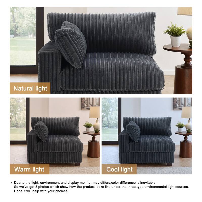 Plush Faux Fur Accent Sofa Chair