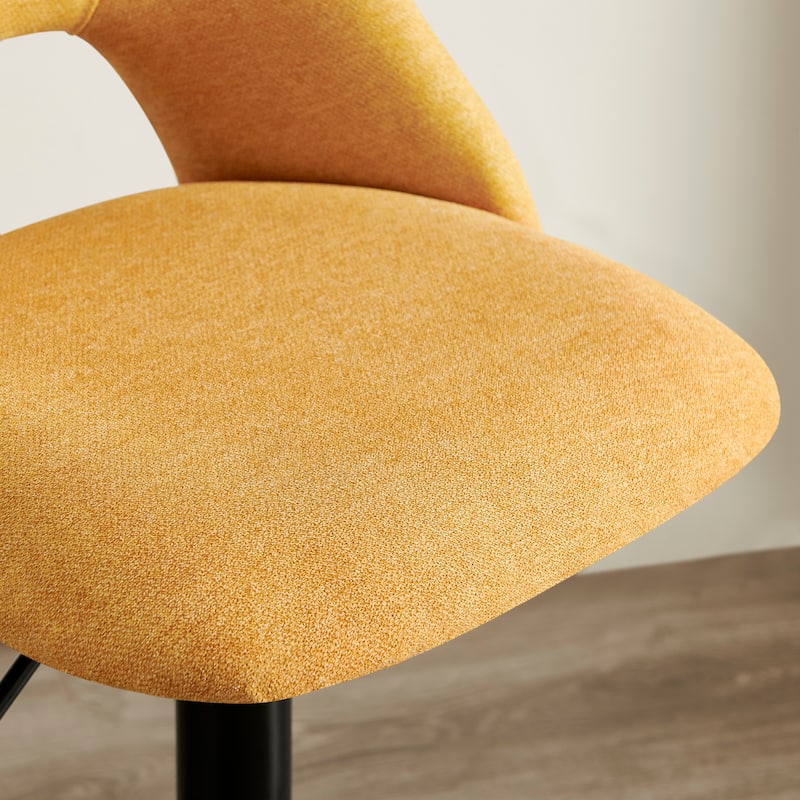 Roundhill Furniture Nuvia Contemporary Adjustable Barstool with Upholstered Swivel Seats, Set of 2