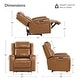 preview thumbnail 16 of 51, Leo Dual Motor Genuine Leather Power Recliner With Power Headrest
