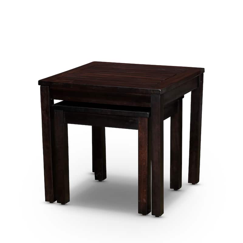 DTY Outdoor Living Longs Peak 2-Piece Eucalyptus Nesting Table Set, Natural Oil