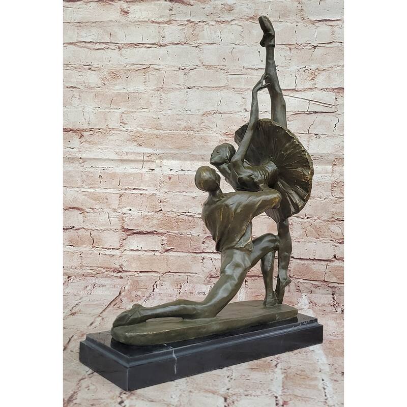 Bronze Ballet Dancers Statue - Elegant Dance Sculpture Decor By Vitaleh