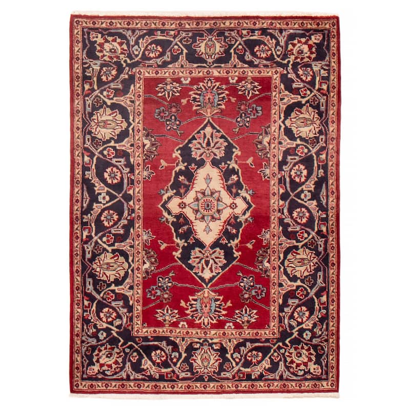 ECARPETGALLERY Hand-knotted Kayseri Red Wool Rug - 3'7 x 5'1 - Red - 3'7 x 5'1