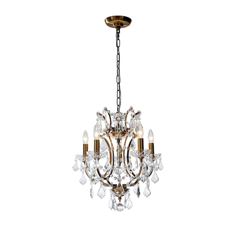 Classic/Traditional Crystal Chandelier Antique Gold Glam Lighting Fixture