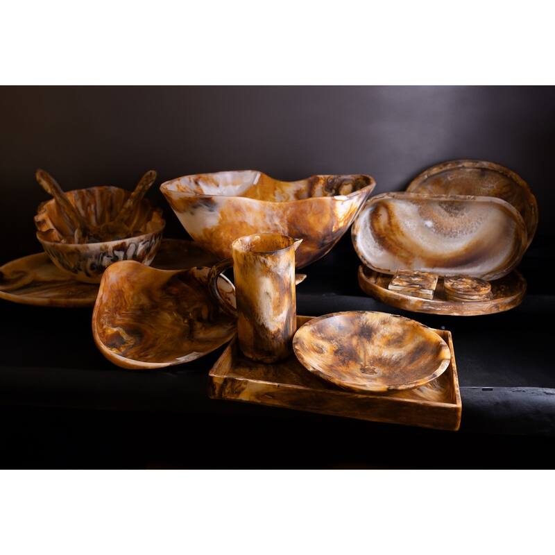 Tortoiseshell Large Round Tray