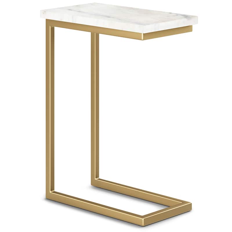 WYNDENHALL Rhonda 18 inch Wide Solid Metal Industrial C Side Table - 18 W x 10 D x 24 H