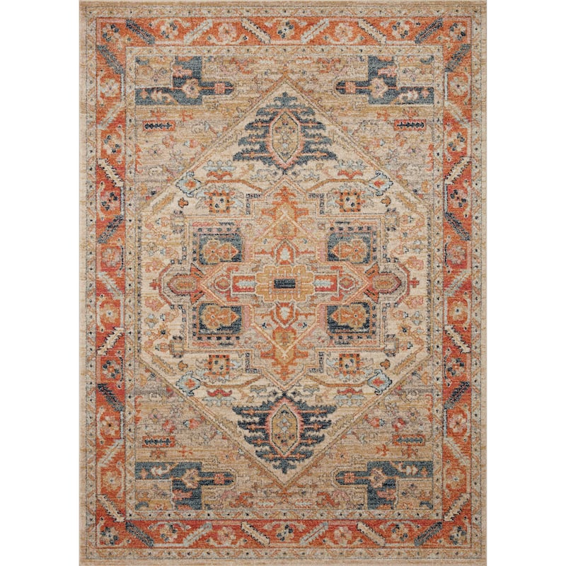Alexander Home Luxe Antiqued Distressed Boho Area Rug - 5'5" x 7'6" - Runner/Rectangle