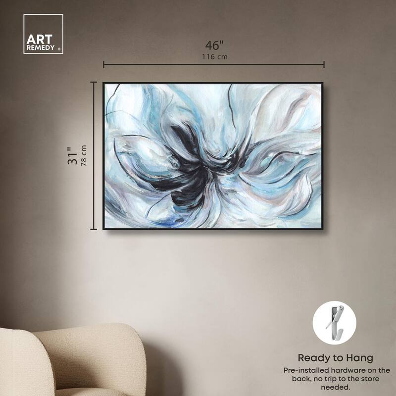 Soft Blues Canvas by Art Remedy