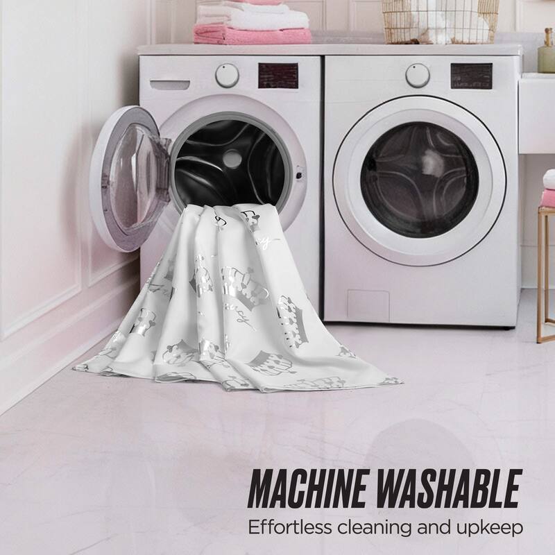 Juicy Couture 13-Piece Shower Curtain and Hooks Set