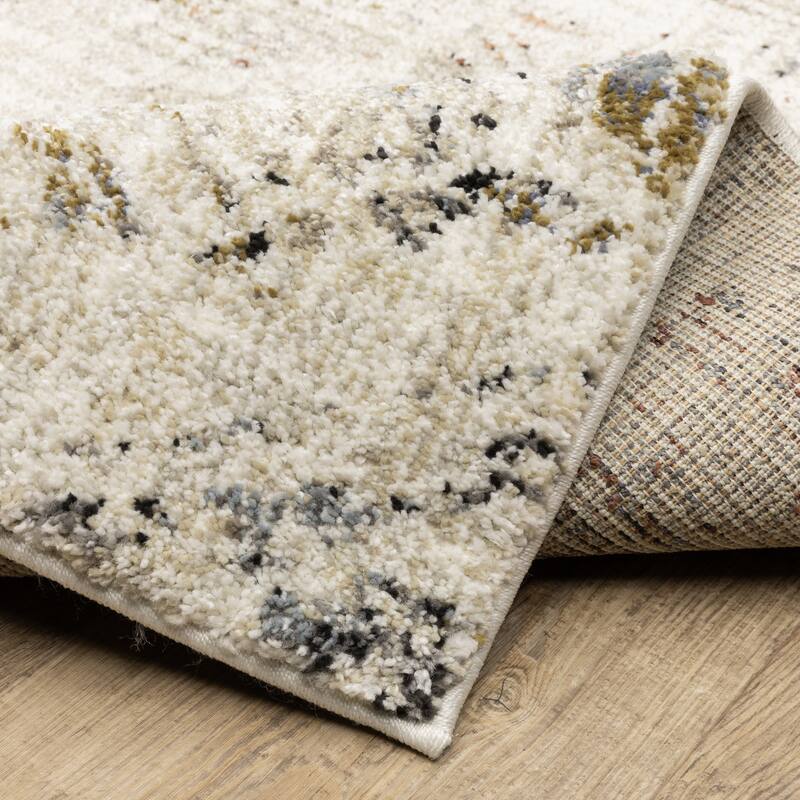 ROW Gemma Modern Distressed Geometric Beige/Multi Area Rug