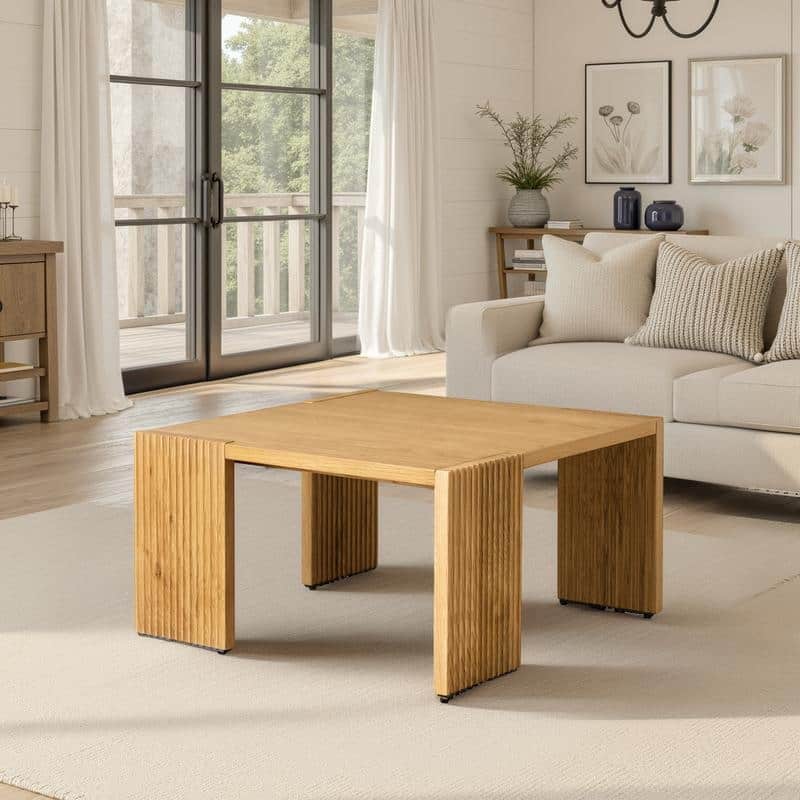 Square Solid Wood Coffee Table