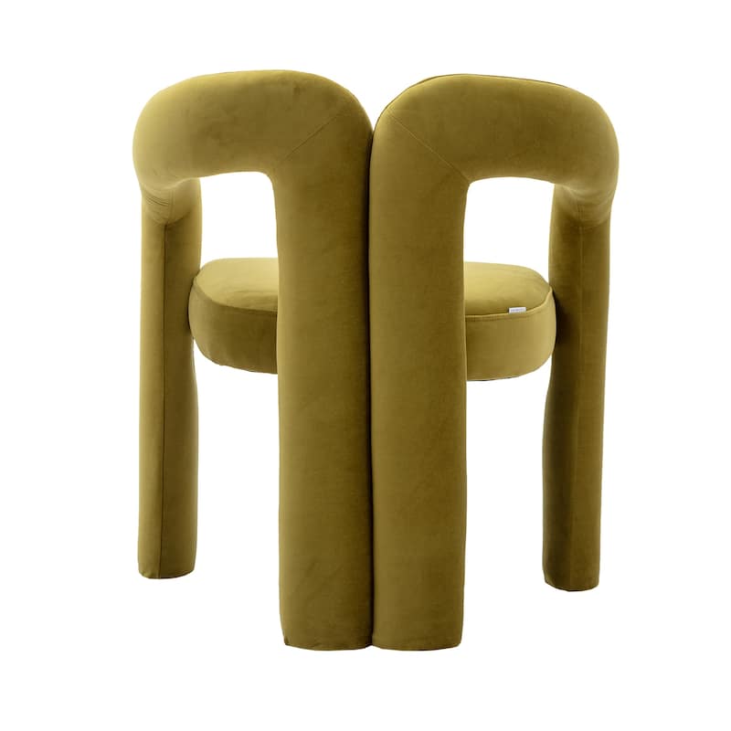 Olive 25.2" Accent Chair with Curved Backrest (Set of 2)