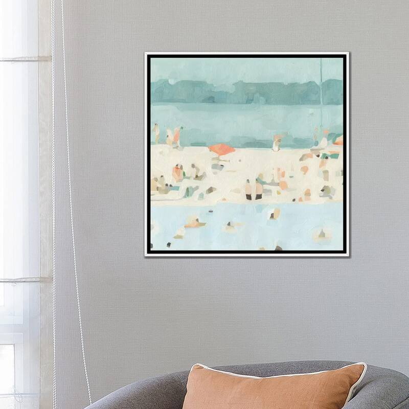 iCanvas "Sea Glass Sandbar II" by Emma Scarvey Framed Canvas Print