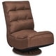preview thumbnail 1 of 10, Costway Gaming Chair Fabric 6-Position Folding Lazy Sofa 360 Degree - See Details Brown - See Details