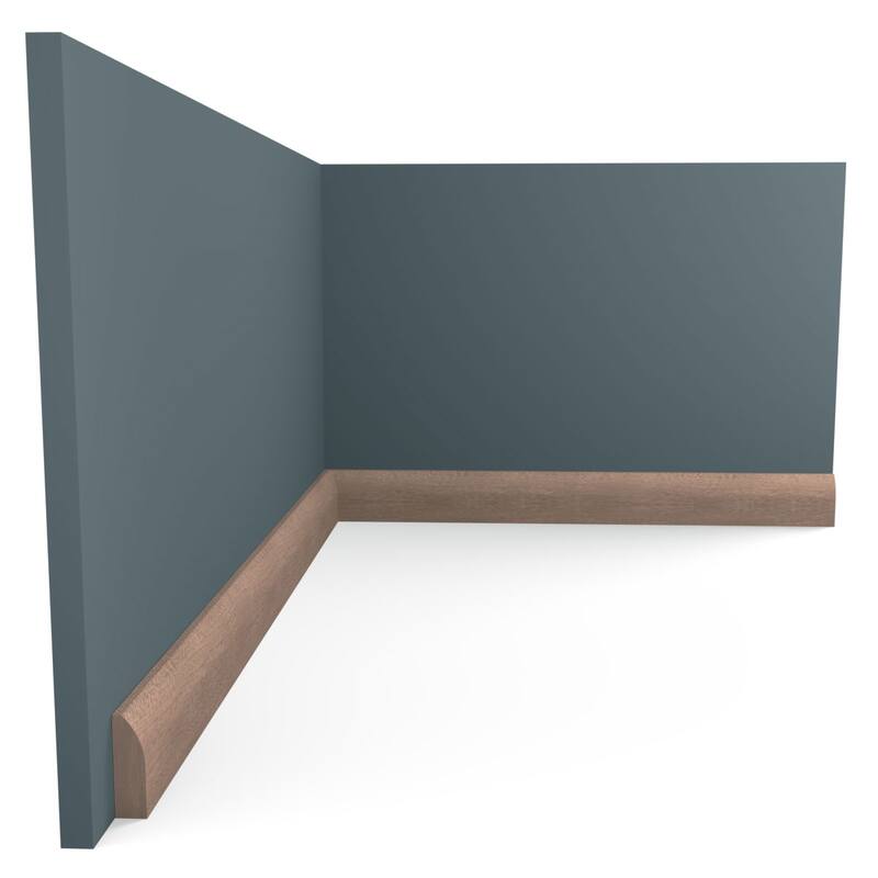 WM827: 3/8-in D x 1-1/4-in W x 96-in L Americraft Solid Hardwood Stain Grade Modern Stop Moulding