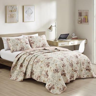 Shatex Bahamar 3 piece Lightweight Bedspread set,Oversized Reversible Quilt set,Bedding Comforter Set