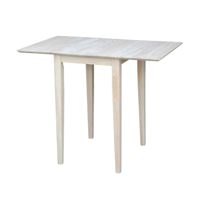 International Concepts Small Drop Leaf Shaker Style Dining Table - Unfinished