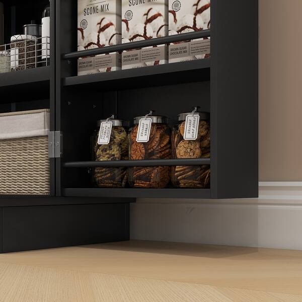 Kitchen Cabinet with 5-Tier Storage and Side Racks - Bed Bath & Beyond ...