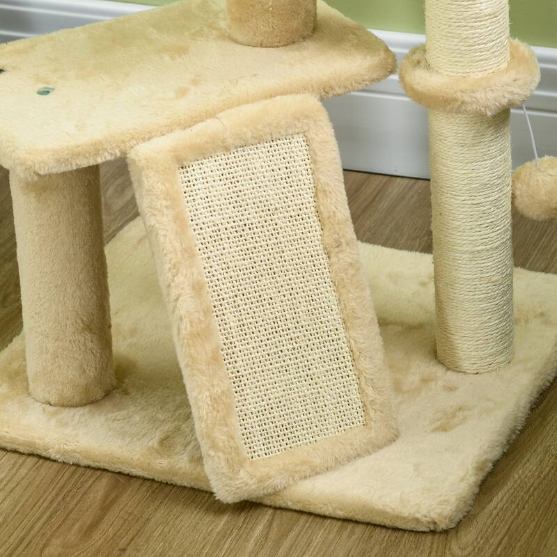 Multi-Level Cat Tree with Condo, Bed, Platforms & Sisal Scratcher - 17.75" W × 15.75" D × 45.75" H