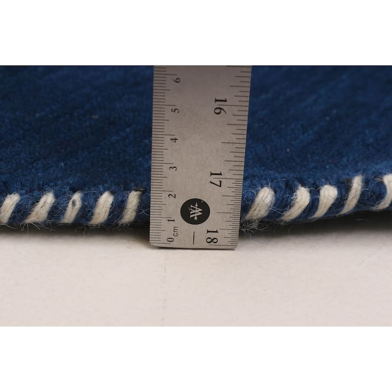 Kashkuli Gabbeh Blue Rug 6'5" x 6'5" - 6'5 x 6'5