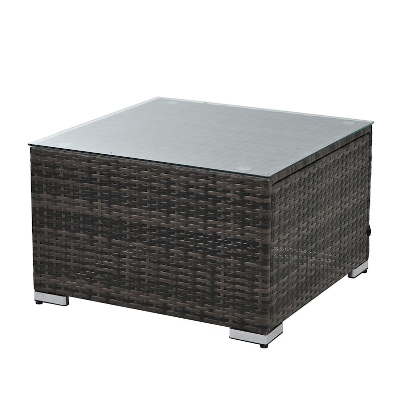 Outdoor Wicker Weaving Conversation Combo Set of 4