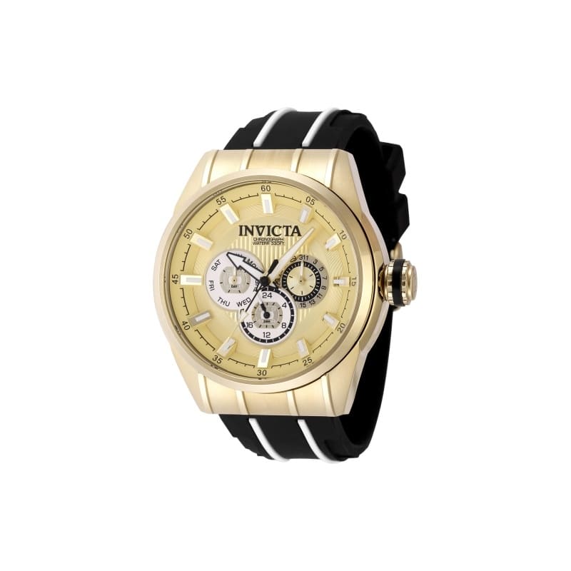 Invicta Men's 49056 Speedway Quartz Chronograph Gold, White Dial Watch - Gold