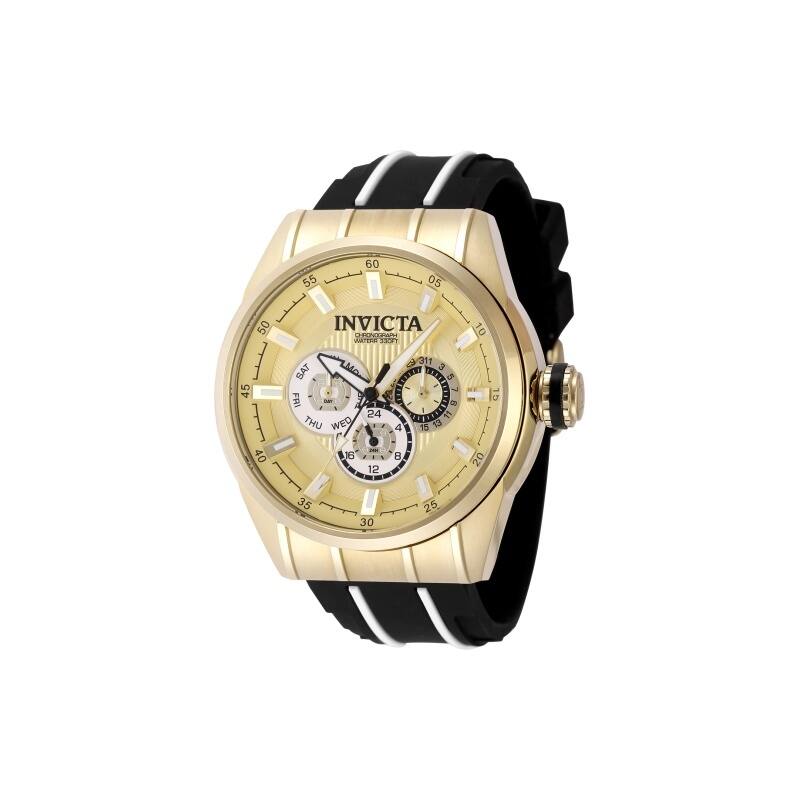 Invicta Men's 49056 Speedway Quartz Chronograph Gold, White Dial Watch - Gold