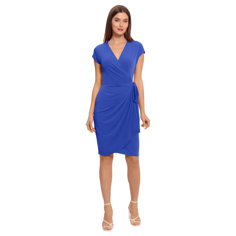 SHORT SLEEVE WRAP DRESS SURF THE WEB / Standard / 10