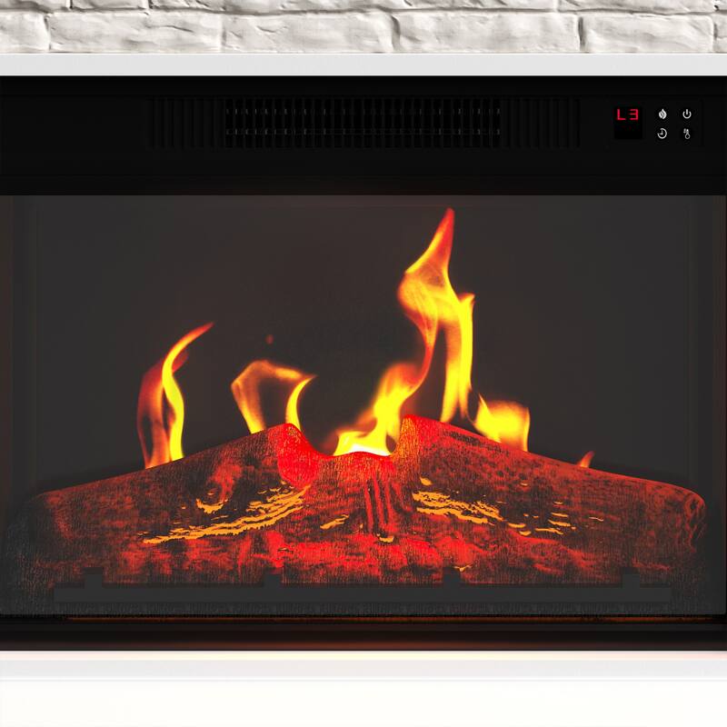 Northwest Electric Fireplace with Mantel, White