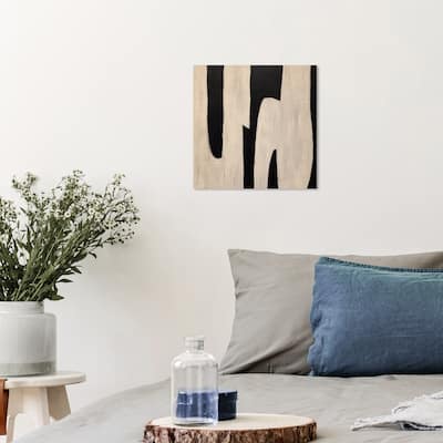 Wynwood Studio Canvas Abstract Natural Expresso Brown and Tan Modern & Contemporary Wall Art Canvas Print