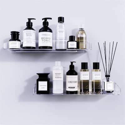 2 Pack Self Adhesive Bathroom Storage Organizer - 15*4*3inch