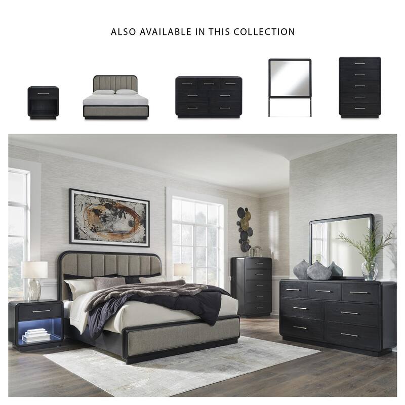 Signature Design by Ashley Rowanbeck Black Chest of Drawers