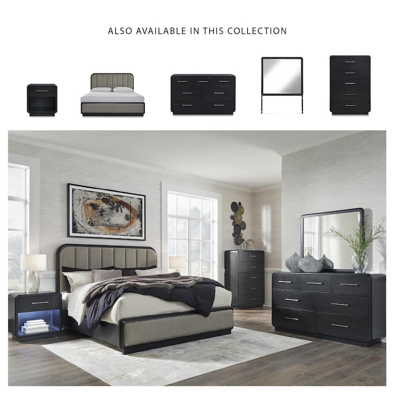 Signature Design by Ashley Rowanbeck Black Nightstand