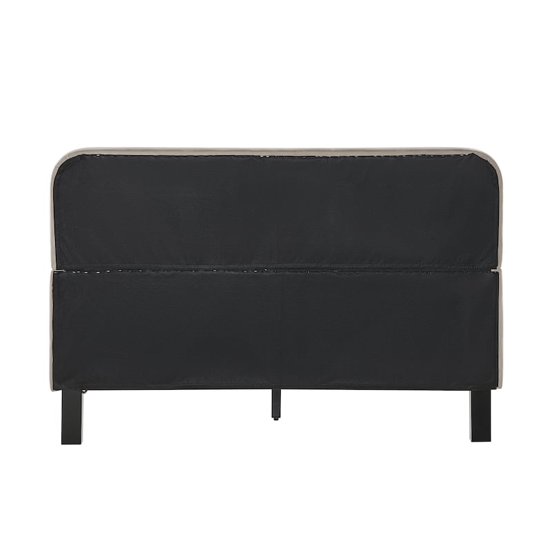 Studio Living Ashton Queen Upholstered Bed in Velvet Fabric