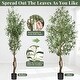 preview thumbnail 11 of 11, Faux Tree Indoor Artificial Olive Tree with Leaves and Fruits
