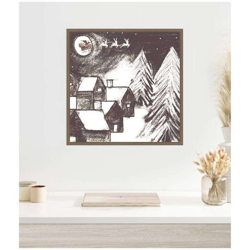 Kate and Laurel Framed Canvas Magical Night by Teju Reval