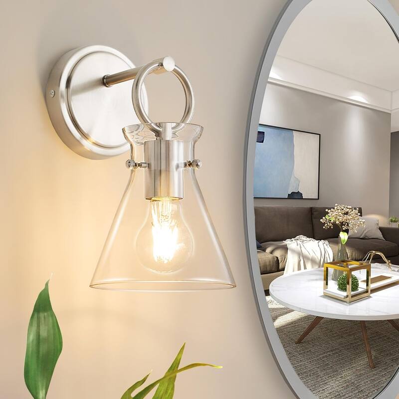 1 pack vanity light nickel wall light glass,metal kitchen light