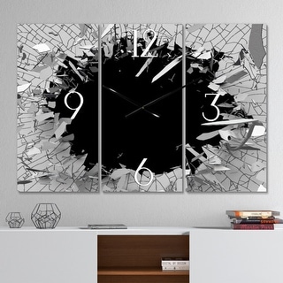 'Abstract Broken Wall 3D Design' 3-panel Metal Clo